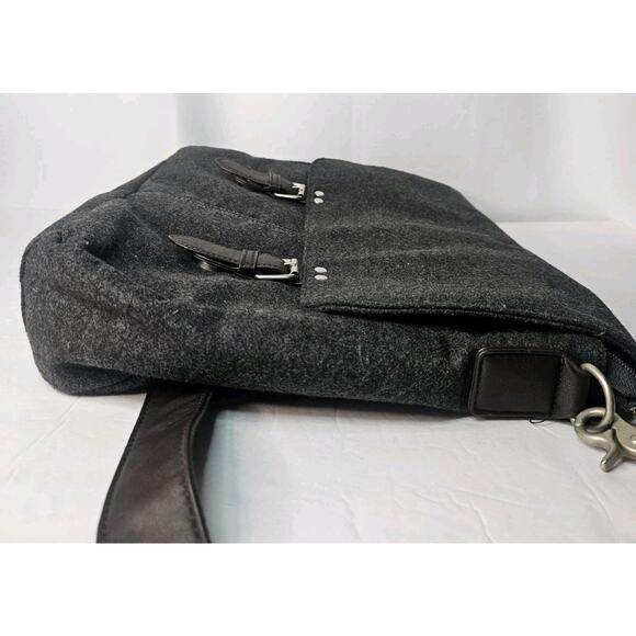 Oviesse Venezia Rumford Men's Messenger Bag Gray Wool Blend - Picture 5 of 12